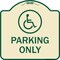 Signmission Parking With New Access Symbol Heavy-Gauge Aluminum Architectural Sign, 18" x 18", TG-1818-23407 A-DES-TG-1818-23407 - alternate 1